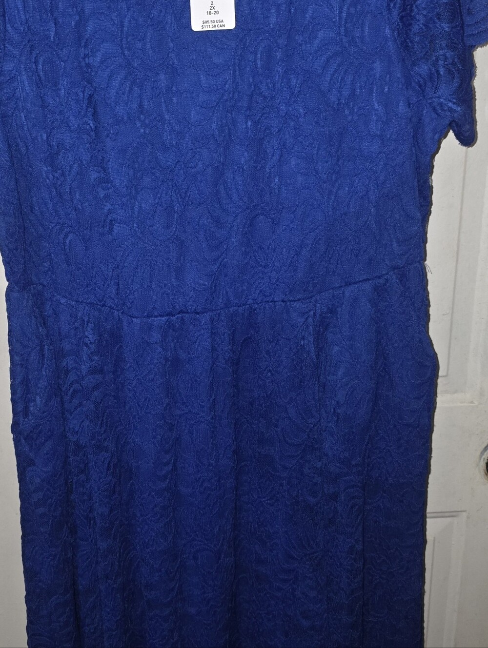 torrid Royal Blue Lace Fit-and-Flare Midi Dress - Picture 4 of 9